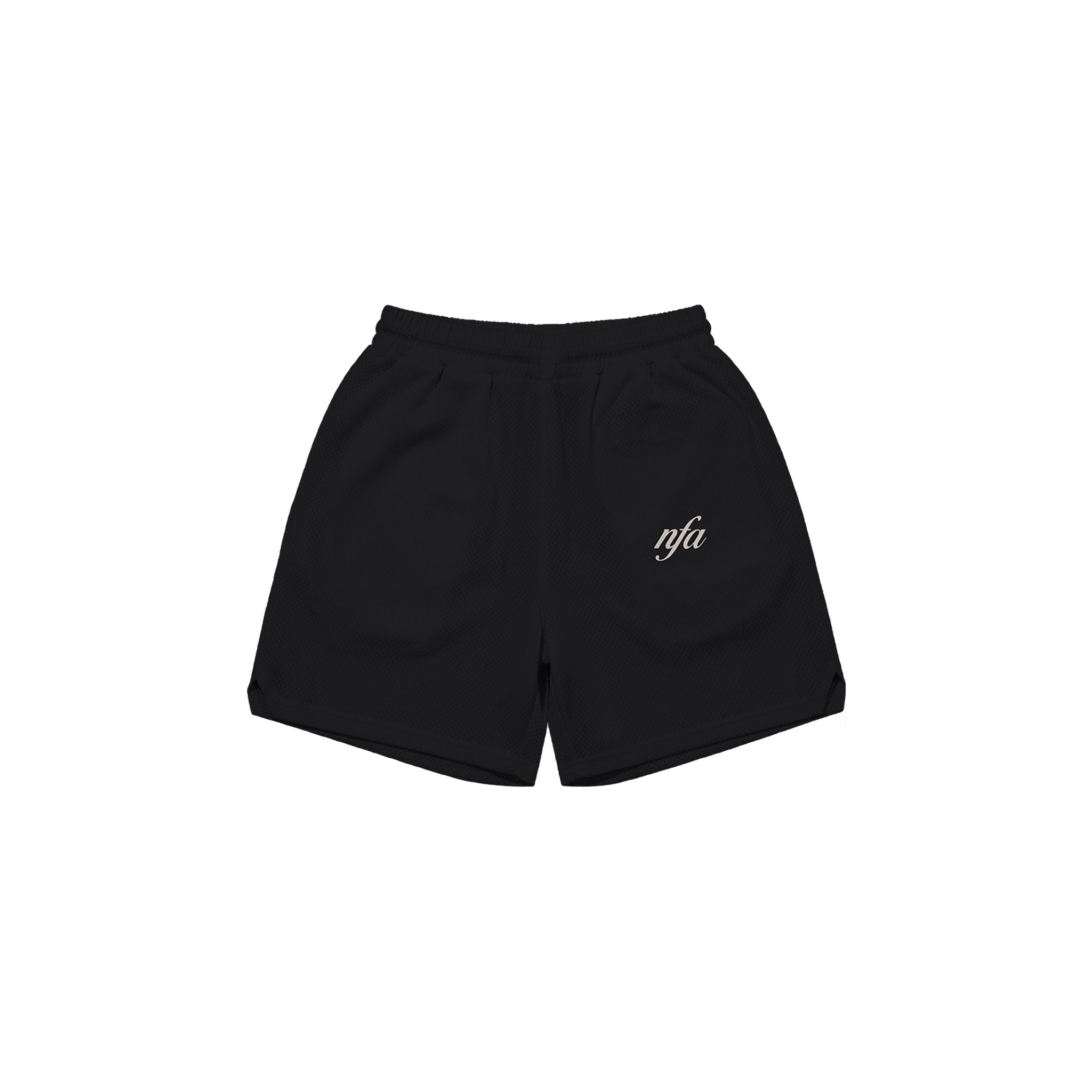 SIGNATURE MESH SHORTS IN OBSIDIAN BLACK