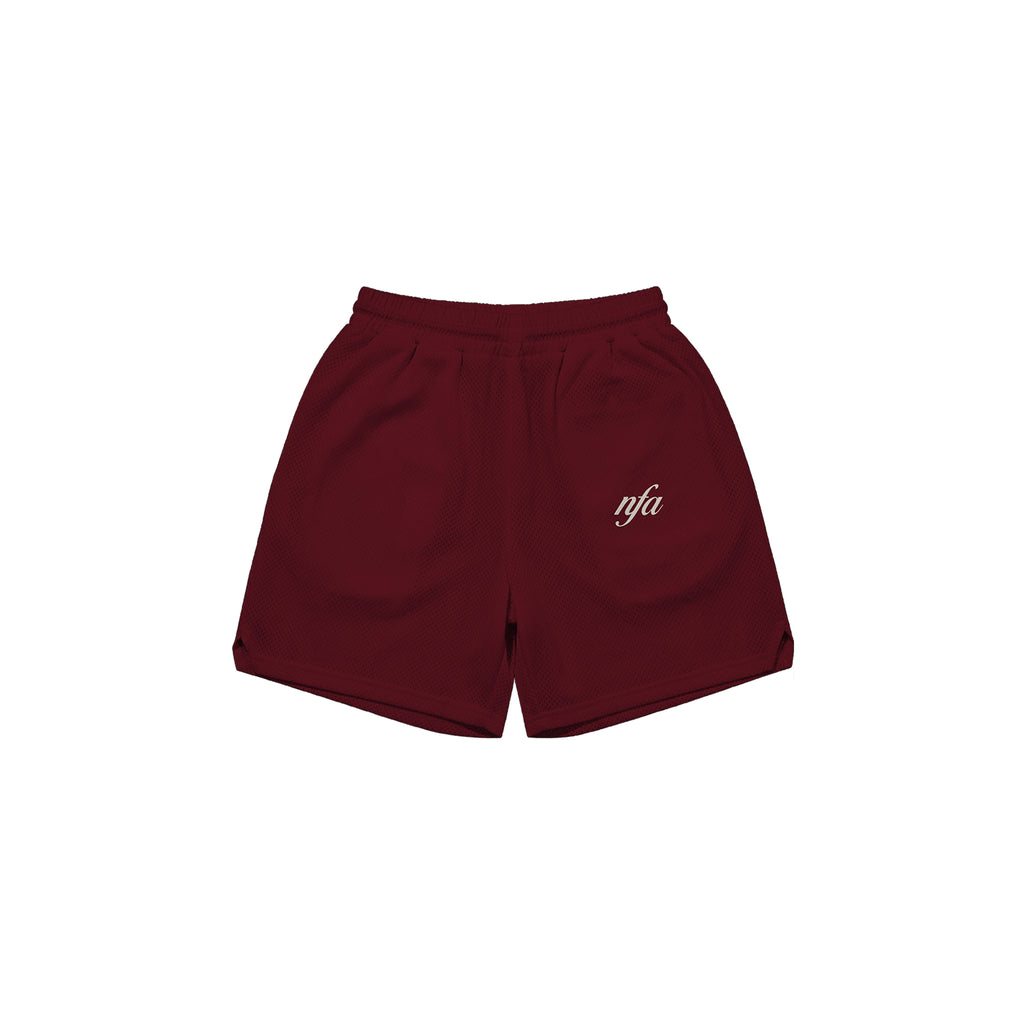 SIGNATURE MESH SHORTS IN BORDEAUX