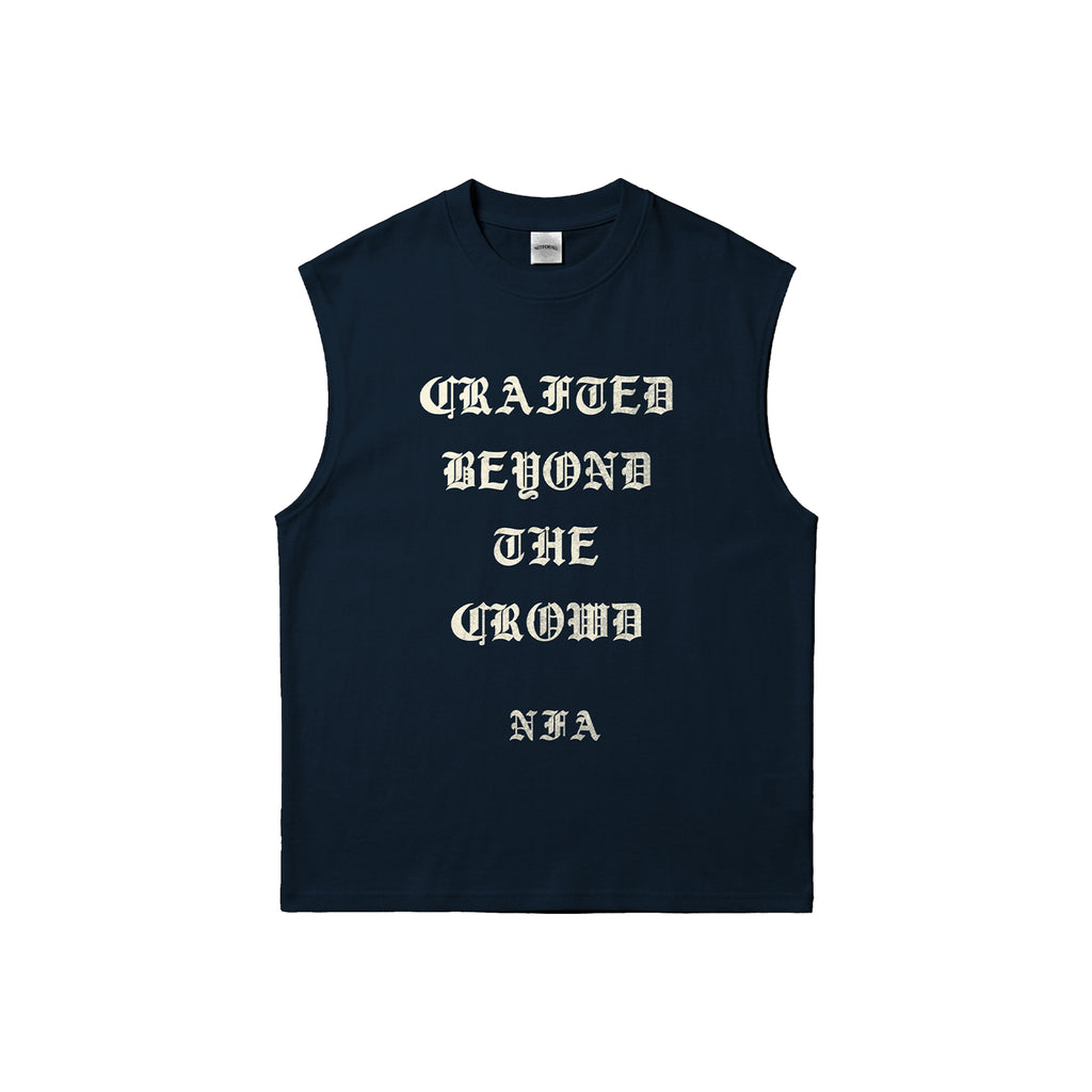 BOXY MUSCLE TANK IN ECLIPSE NAVY