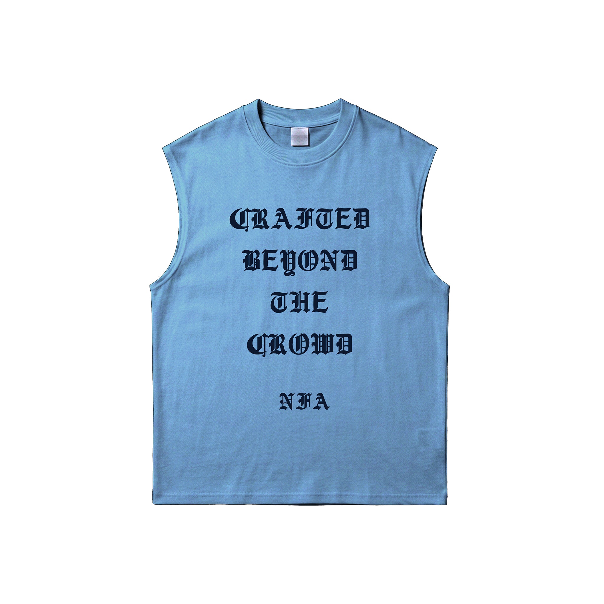 BOXY MUSCLE TANK IN POWDER BLUE