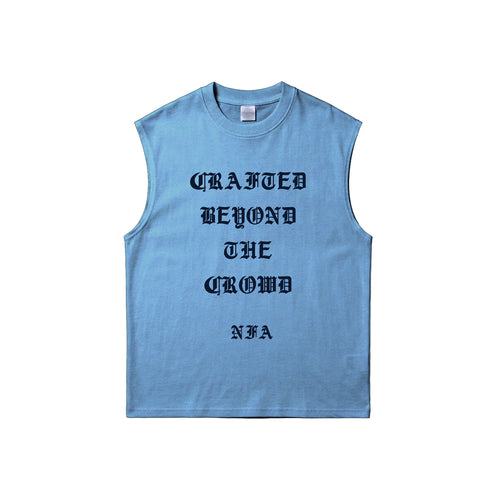 BOXY MUSCLE TANK IN POWDER BLUE