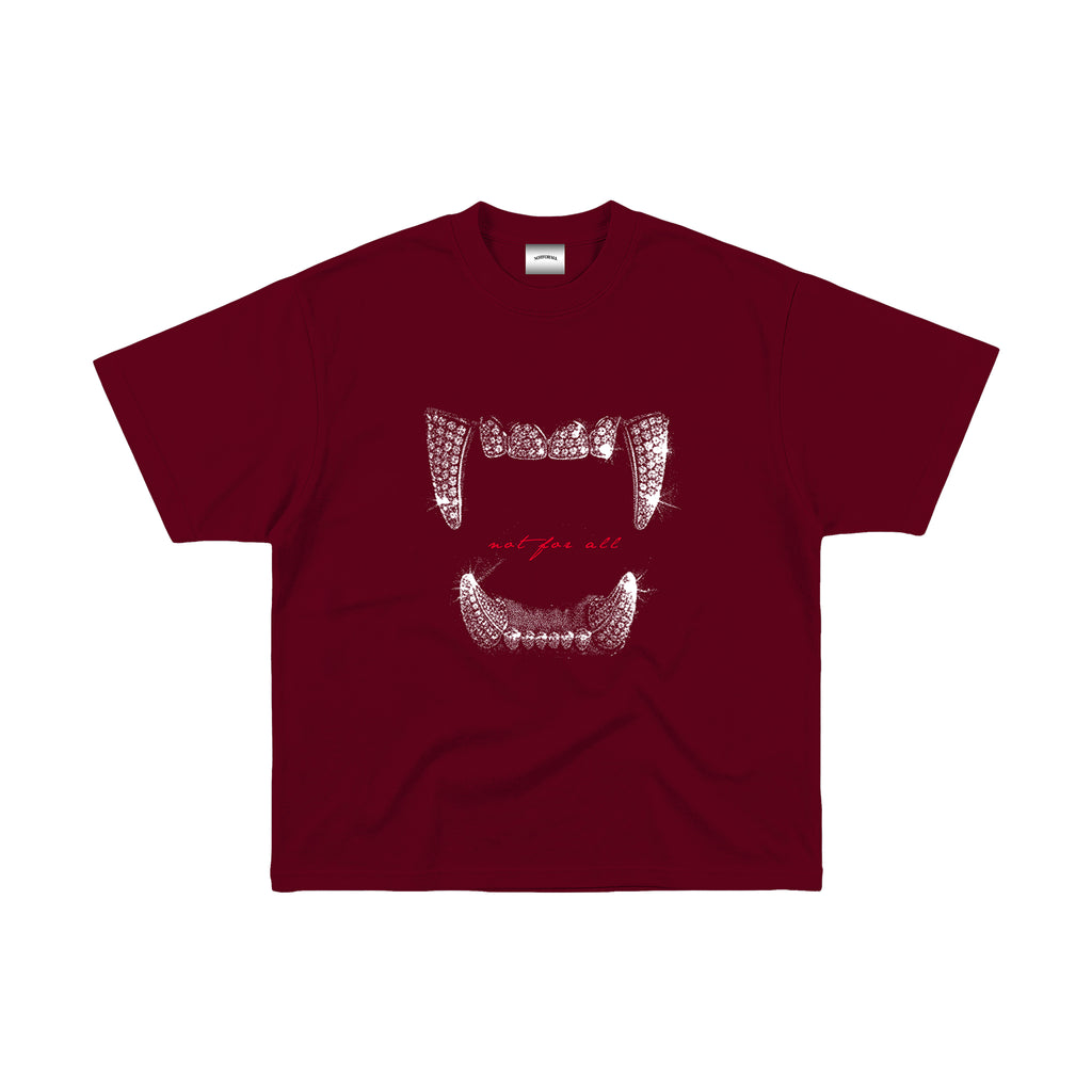 "BLOOD LINE" TEE IN CRIMSON VELVET
