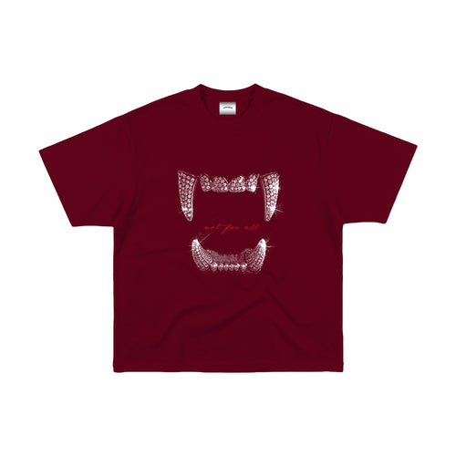 "BLOOD LINE" TEE IN CRIMSON VELVET