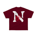 "BLOOD LINE" TEE IN CRIMSON VELVET