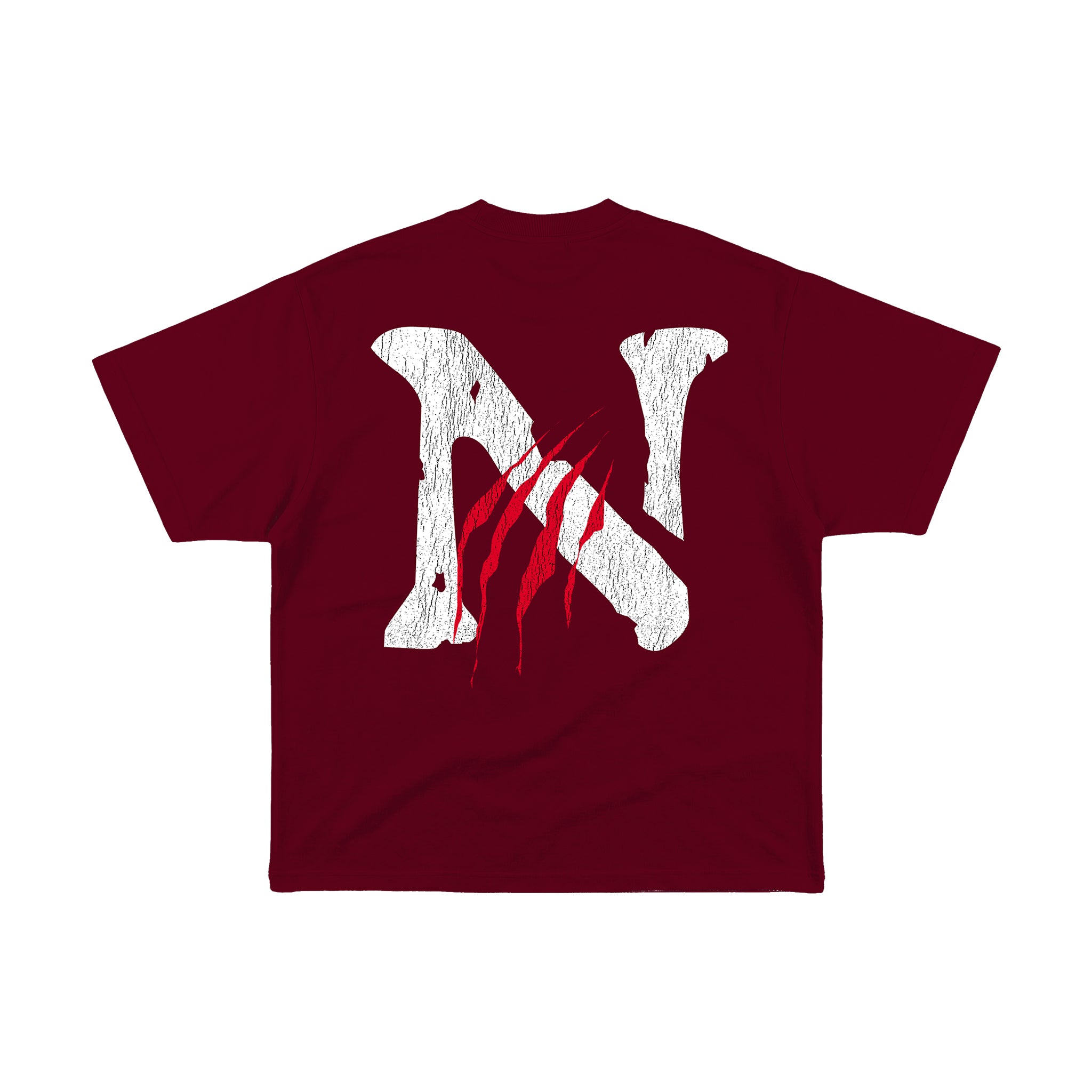 "BLOOD LINE" TEE IN CRIMSON VELVET