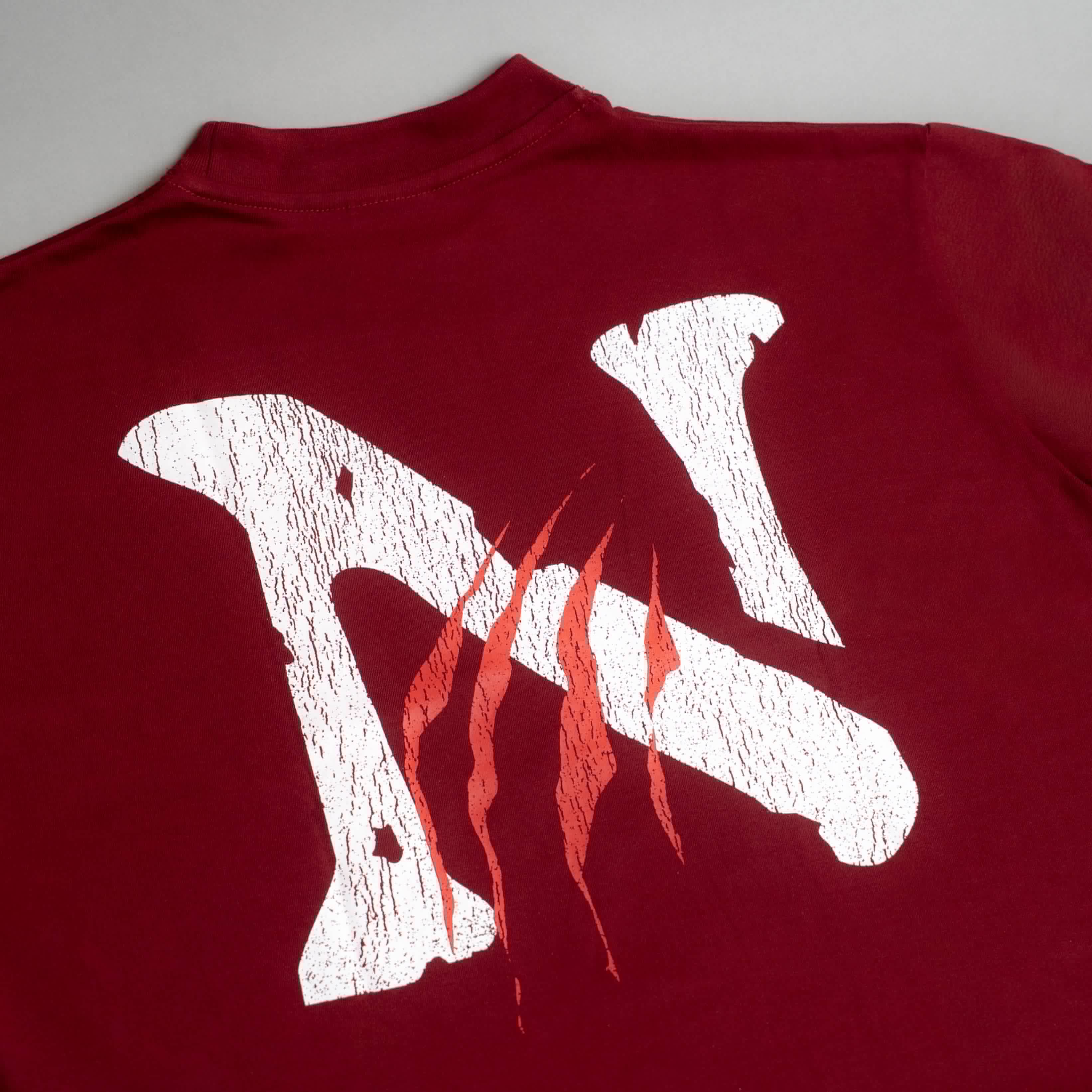 "BLOOD LINE" TEE IN CRIMSON VELVET
