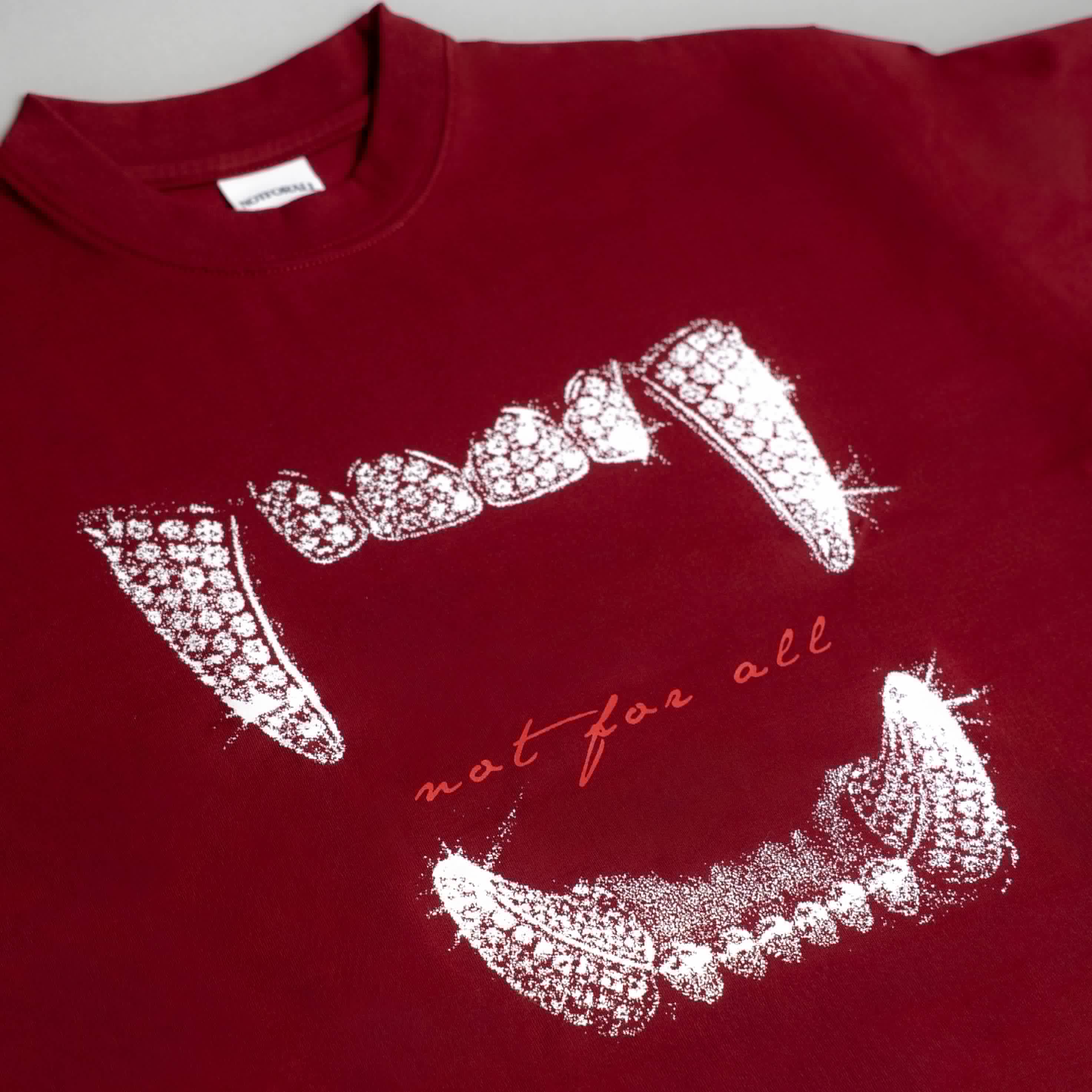 "BLOOD LINE" TEE IN CRIMSON VELVET
