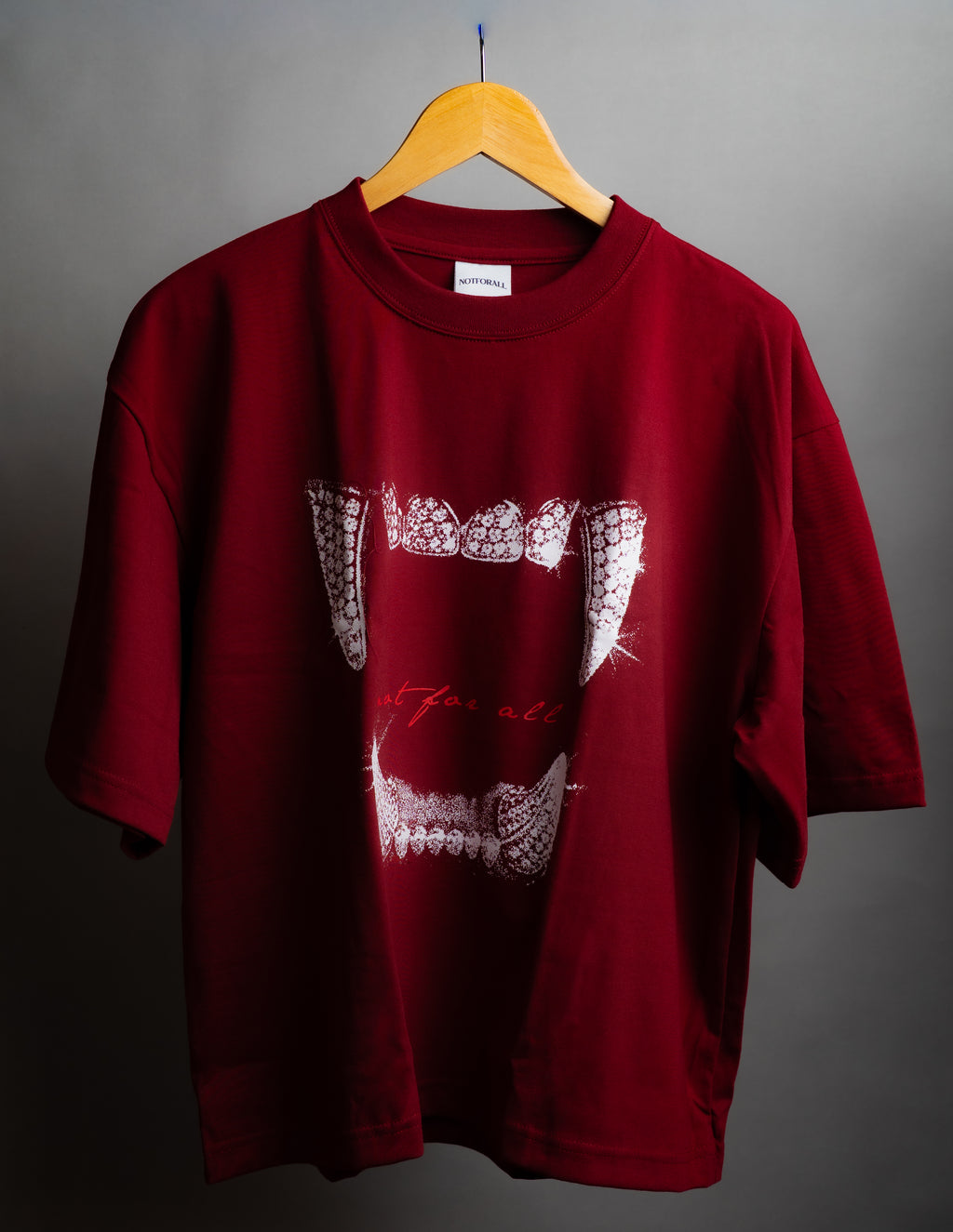 "BLOOD LINE" TEE IN CRIMSON VELVET