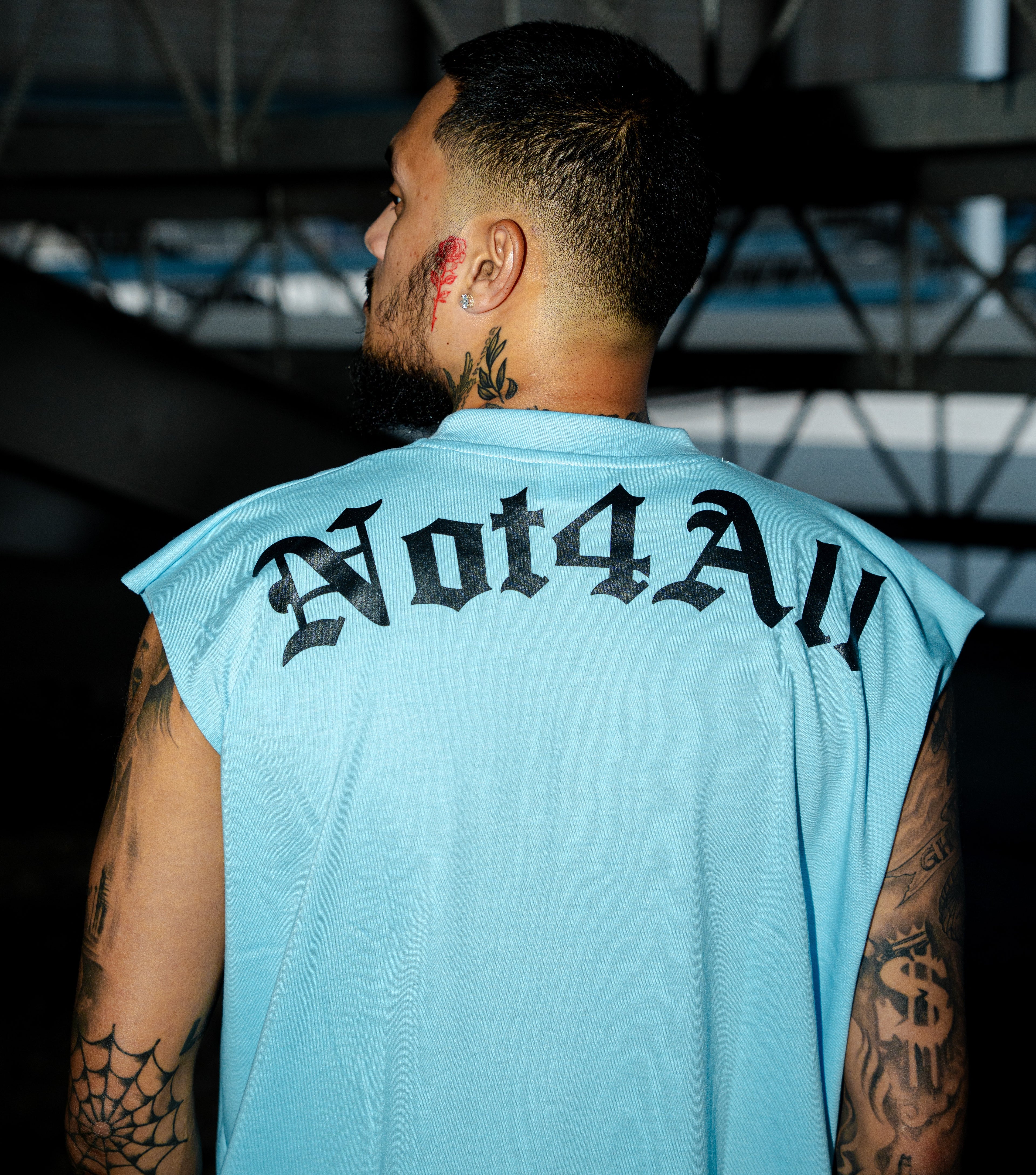 BOXY MUSCLE TANK IN POWDER BLUE