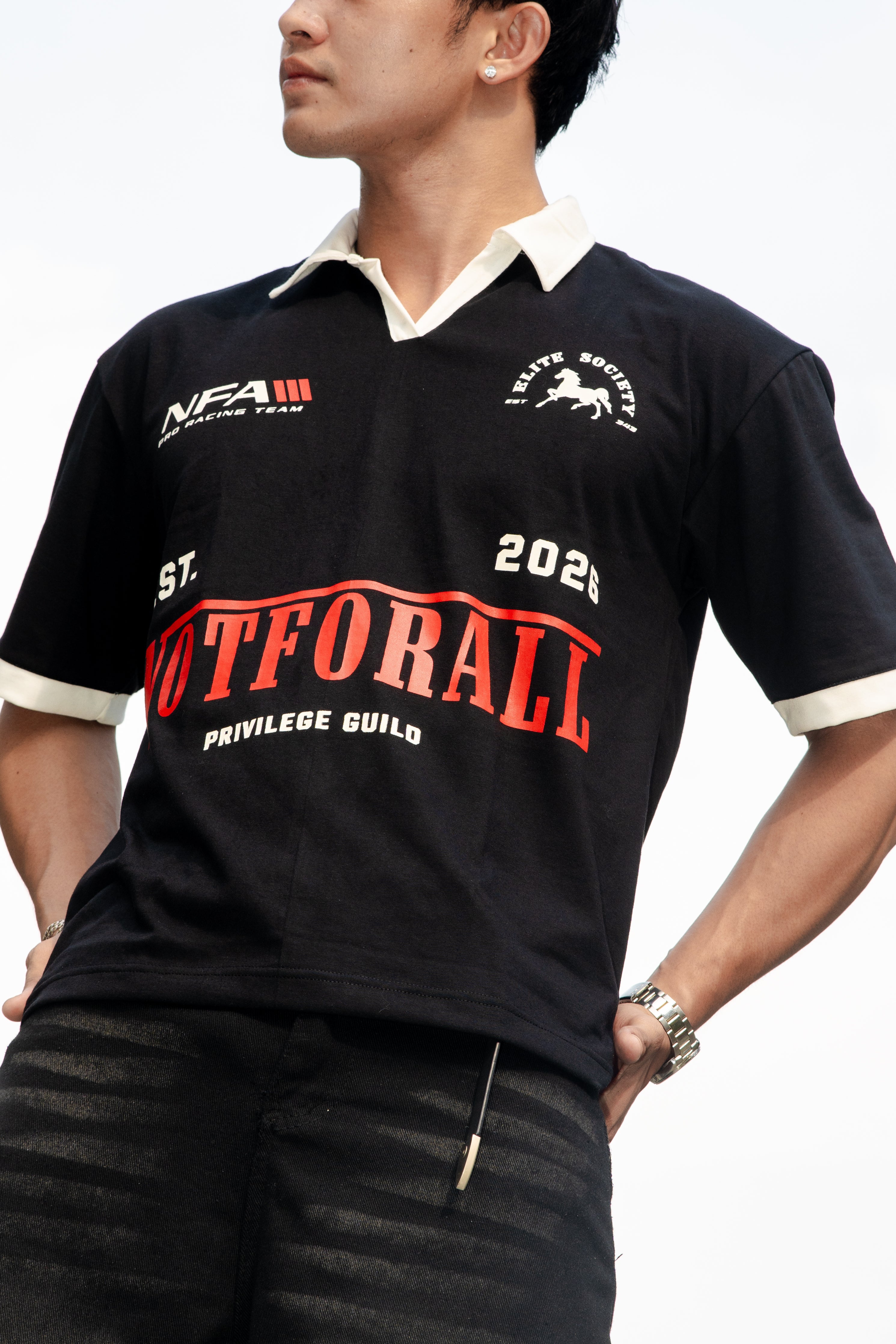PRO TEAM POLO IN JET BLACK