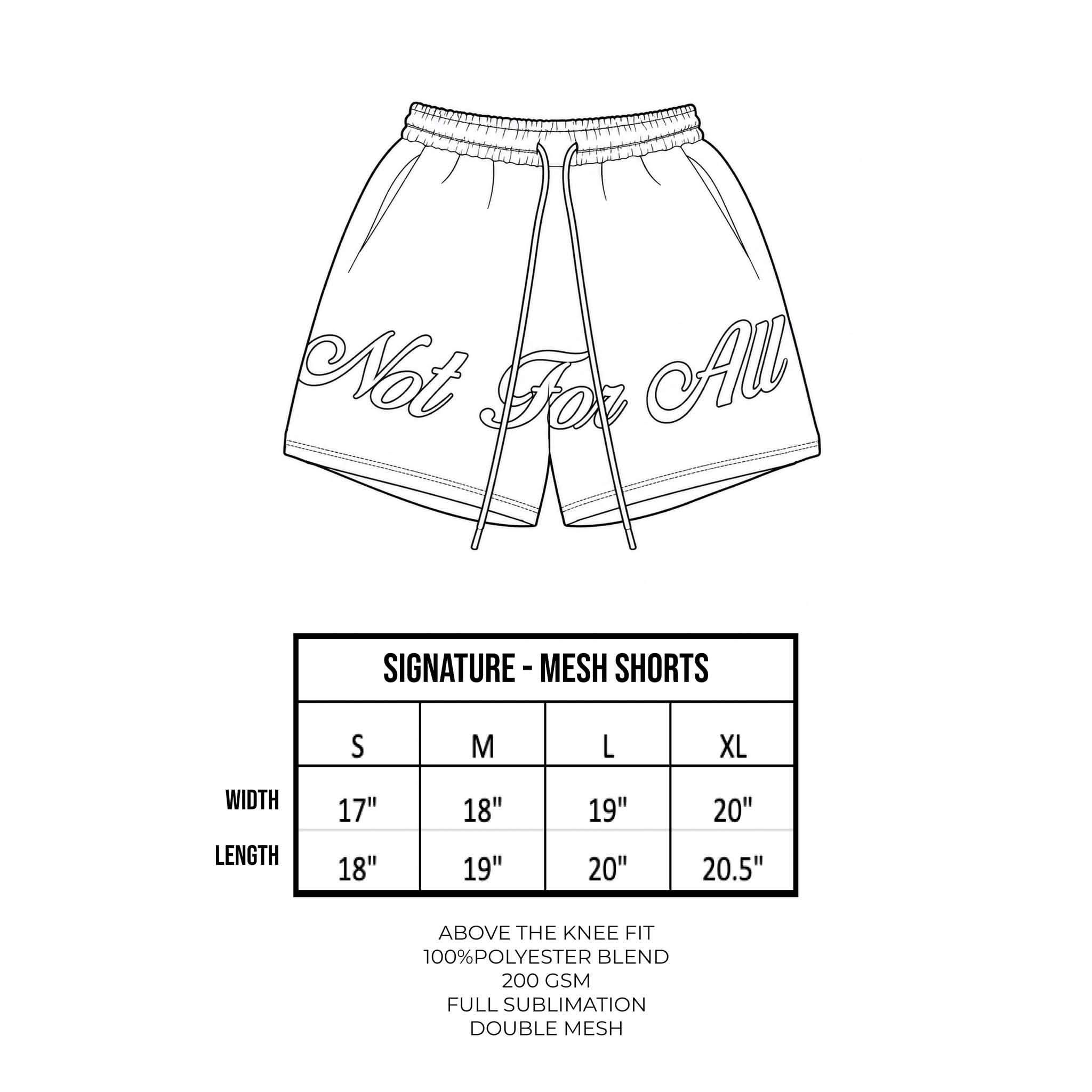 SIGNATURE MESH SHORTS IN OBSIDIAN BLACK